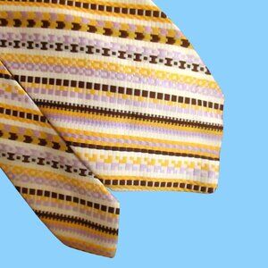 Vintage 1970s Neck Tie FAT Groovy 4" 52" TIE GROOVY SEARS STRIPED